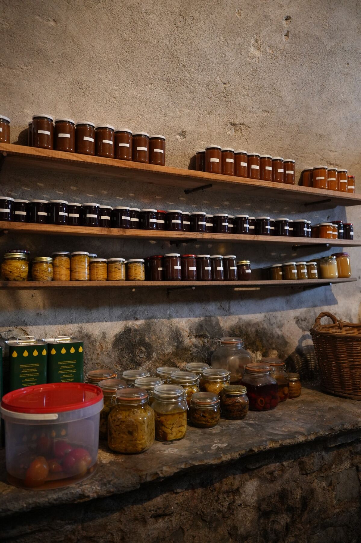 Shelves of preserves