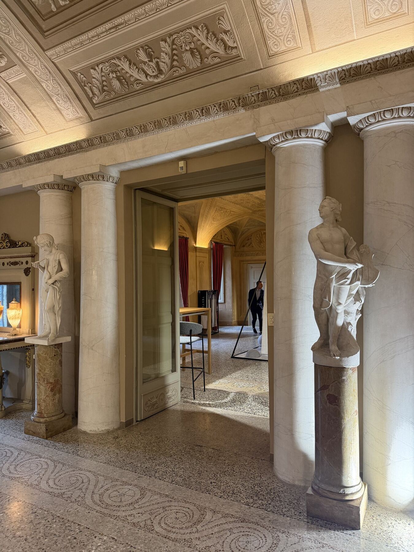 Villa Erba columned hall